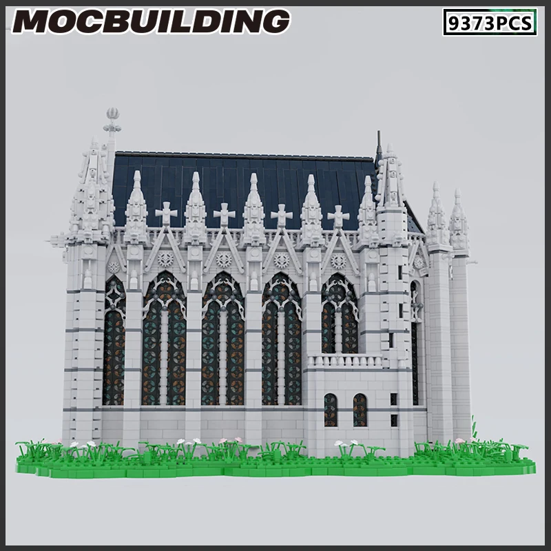 MOC Building Blocks Sainte Chapelle Module Model DIY Bricks Assemble Toy Medieval Architecture Landscape Collection Display Gift