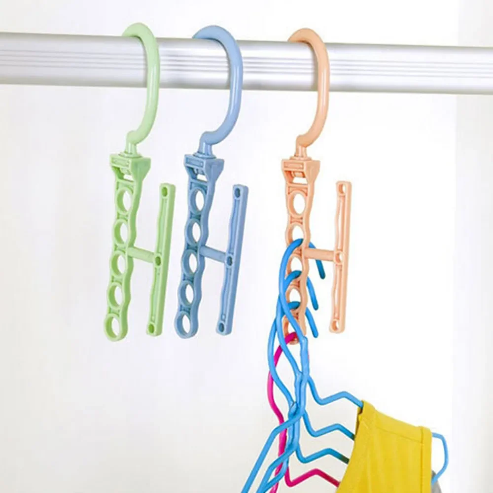 5Hole Practical Clothes Hanger Rack Space Saver Organizer Wonder Clothing Hook Magic Hanger Closet Organizer Space Save