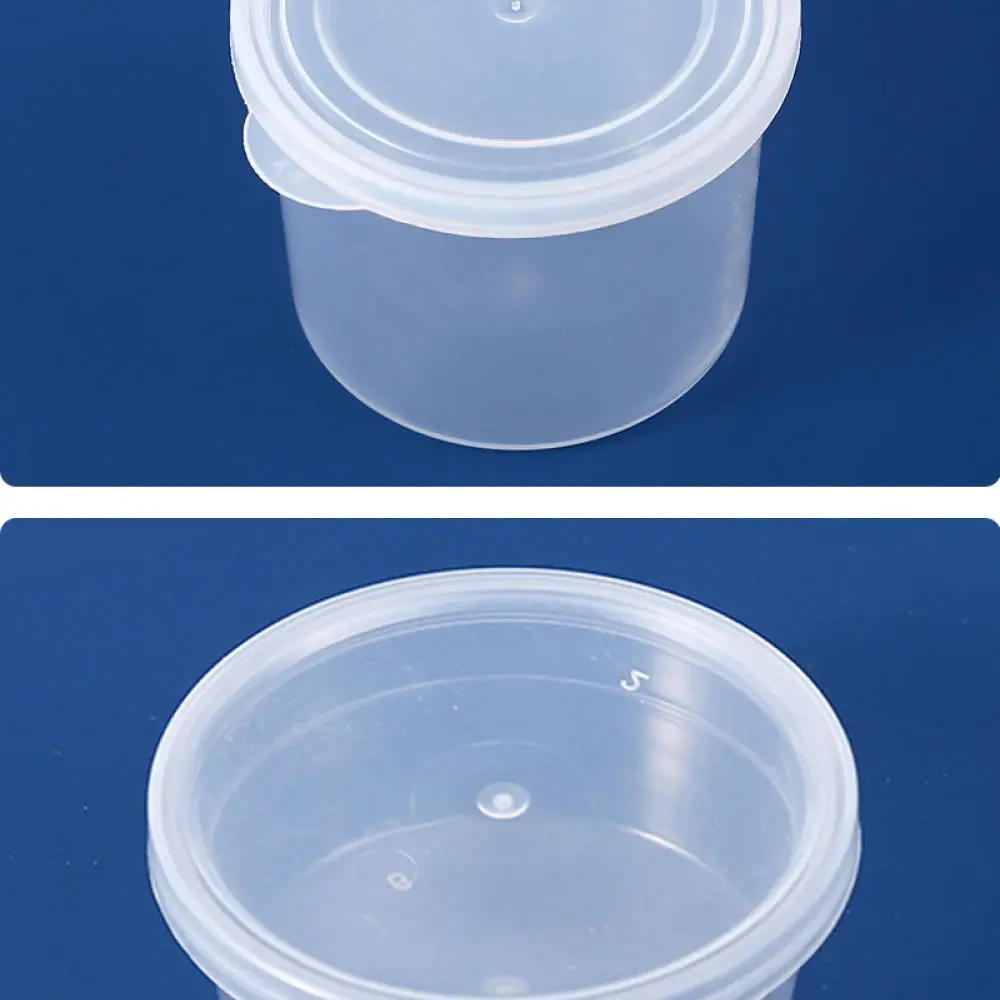 Portable PP Plastic Cups For Slime Clay Putty Storage Clear Airtight Organizer Box For DIY Craft Sorting