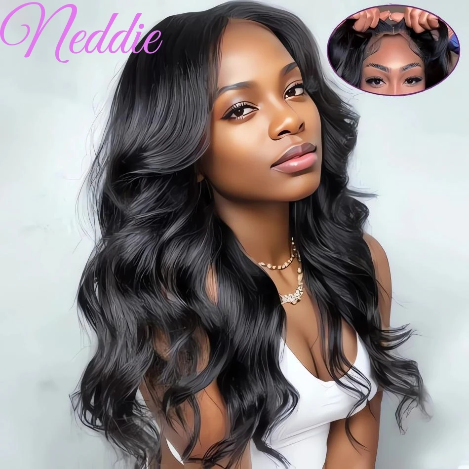 

13x6 Glueless Lace Frontal Wig Human Hair Body Wave Choice 30 40 Inch 100% Natural PrePlucked Ready To Wear Cheap Wigs For Women