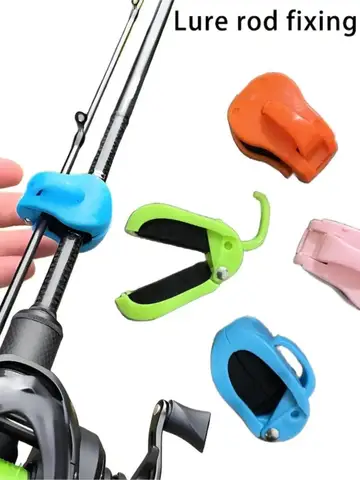 2pcs Quick-Attach Fishing Rod Clip - Tool-Free 1-Hand Holder for 2-Piece Freshwater Rods, Secure Grip Tackle Organizer