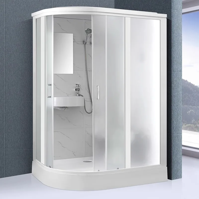 The integrated bathroom shower room has an integrated toilet, an integrated bathroom and a shower room with a toilet