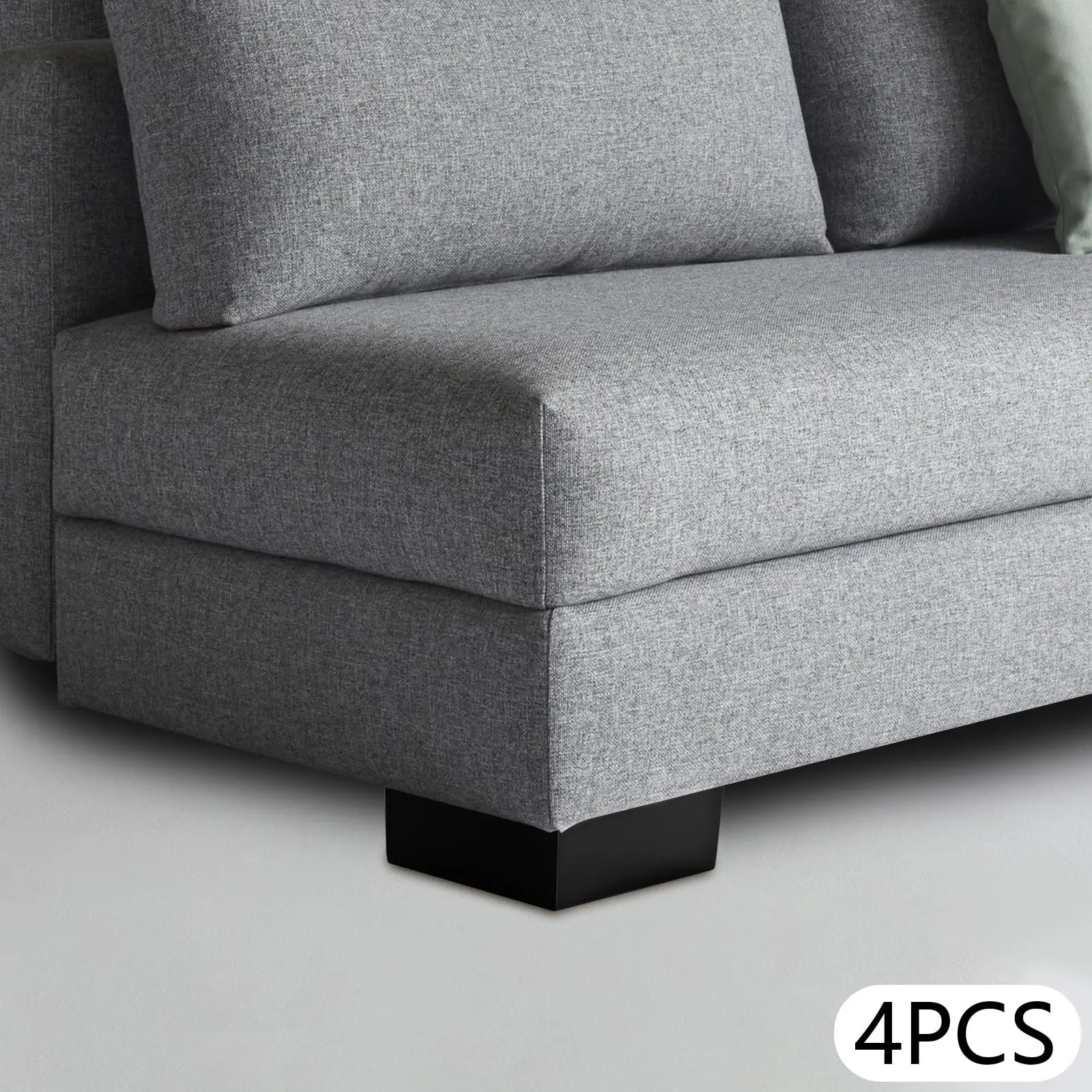 أرجل الأثاث الخشبي، مجموعة من 4 أقدام زاوية للأريكة الخشبية مقاس 6 بوصات على شكل حرف L مع 12 براغي لذراع الأريكة