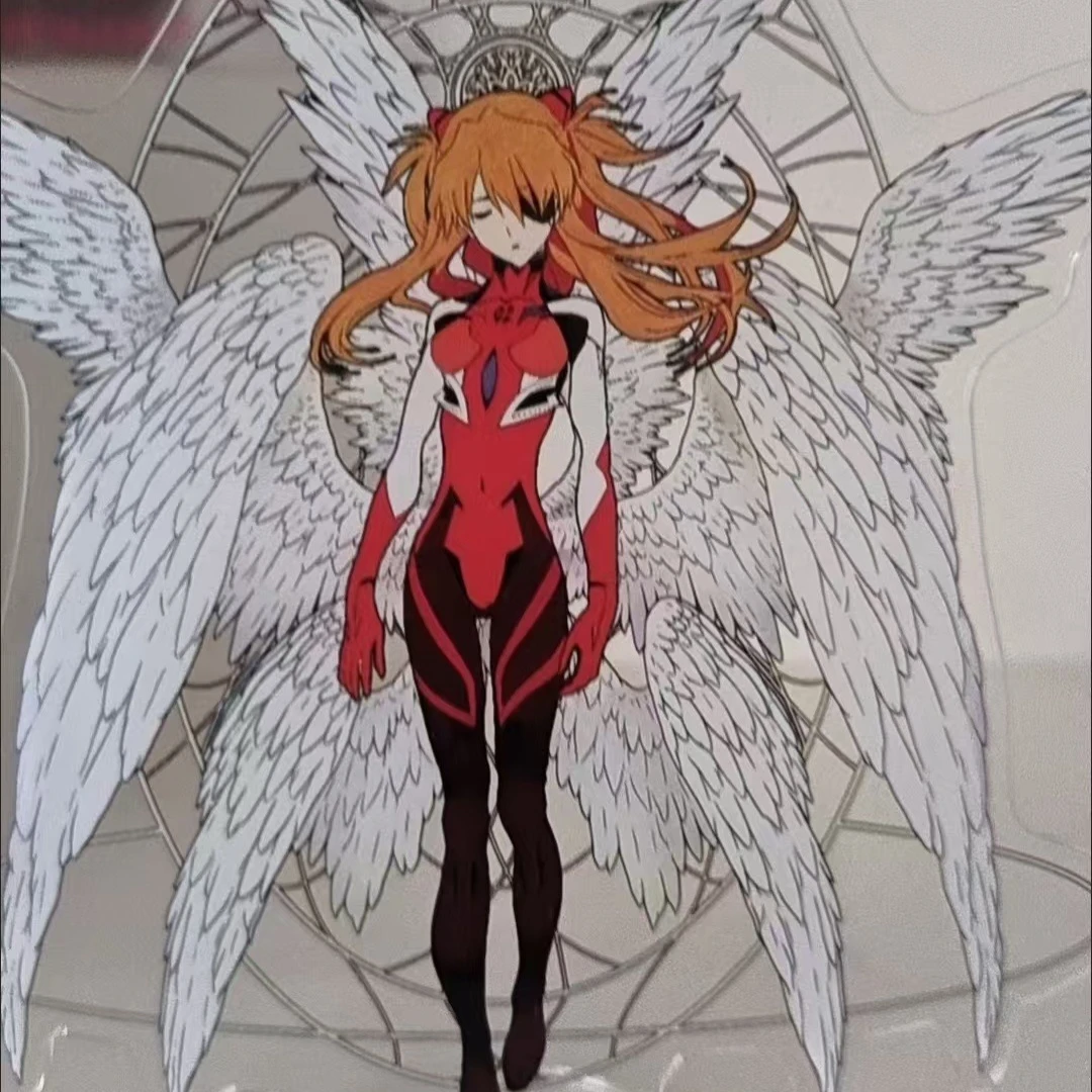 kawaii Neon Genesis Evangelion Asuka Layer Floating Acrylic Standee Clear Acrylic Figure Ornament Desktop Decor Anime Fans Gift view 2