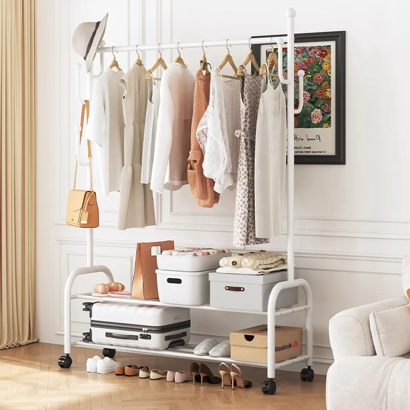 Clothes drying rack floor-to-ceiling bedroom household clothes hanging hat rack folding indoor cool clothes rack balcony