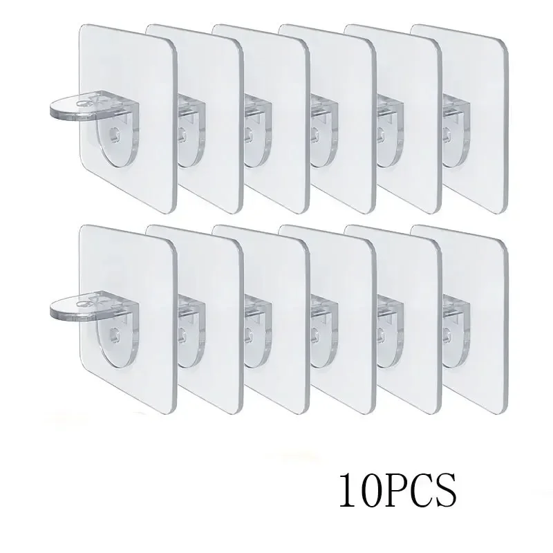 4/10pcs Wardrobe Divider Brackets Non-Marking Sticky Kitchen Cabinet Divider Brackets Anti-Side Slip Layer Support Brackets