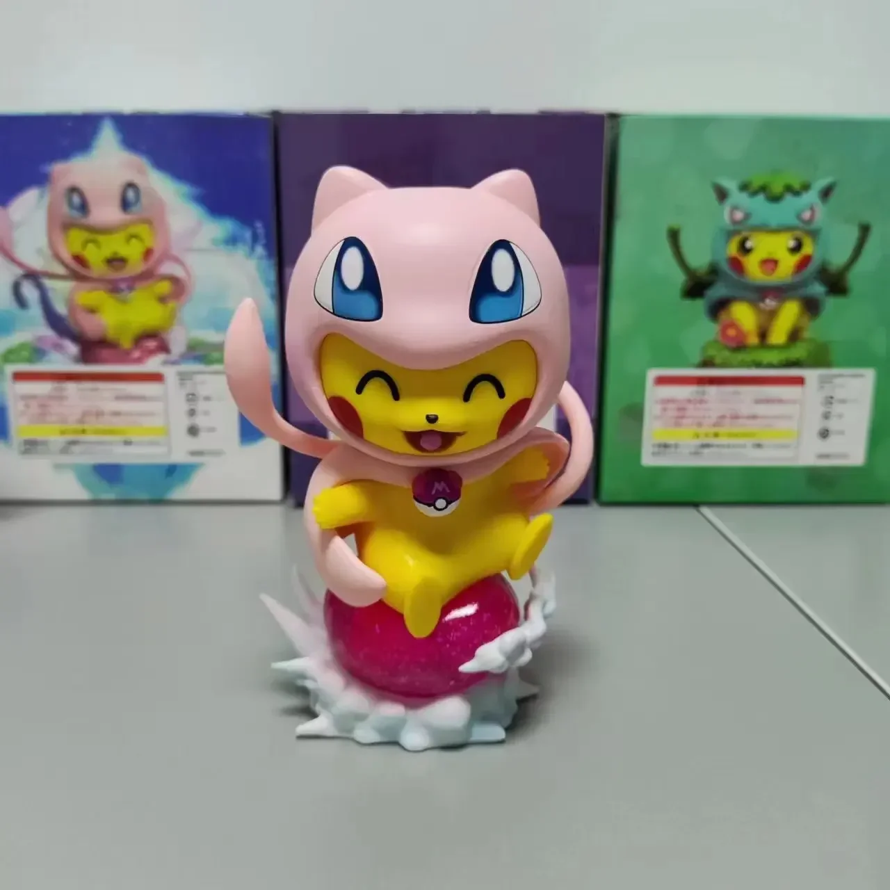 Pokemon Cartoon Pikachu Cosplay Charizard Gengar Mewtwo Tyranitar Anime Figure PVC Doll Model Boy Girl Kawaii Toys Birthday Gift