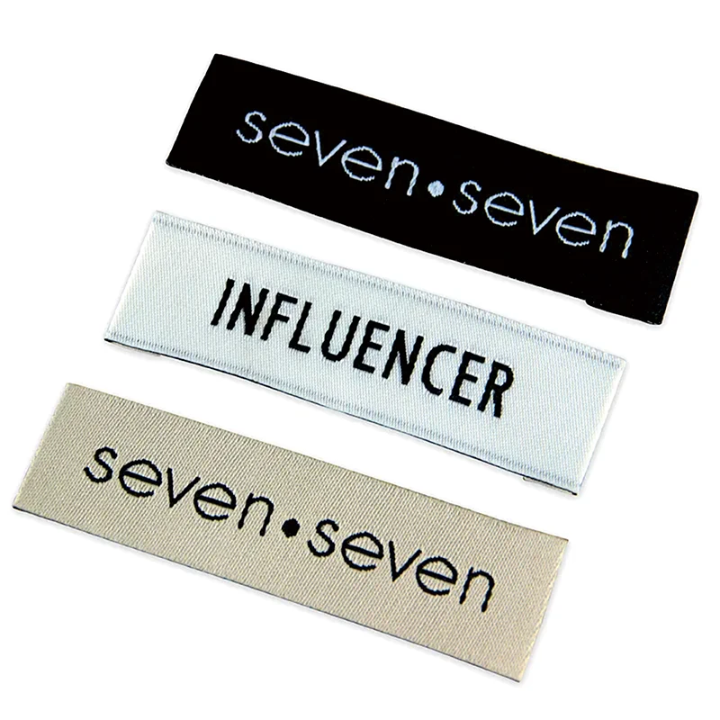 Customized Own Logo Main Tag Woven Labels Washable Clothing Labels DIY Flag Labels For T-shirt Bags