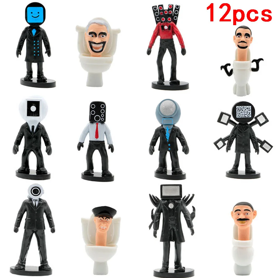 New Skibidi Toilet Man Camera Man Figure TV Man Speaker Man Model Cameraman Action Figures Decorations PVC Doll Toys Collectible