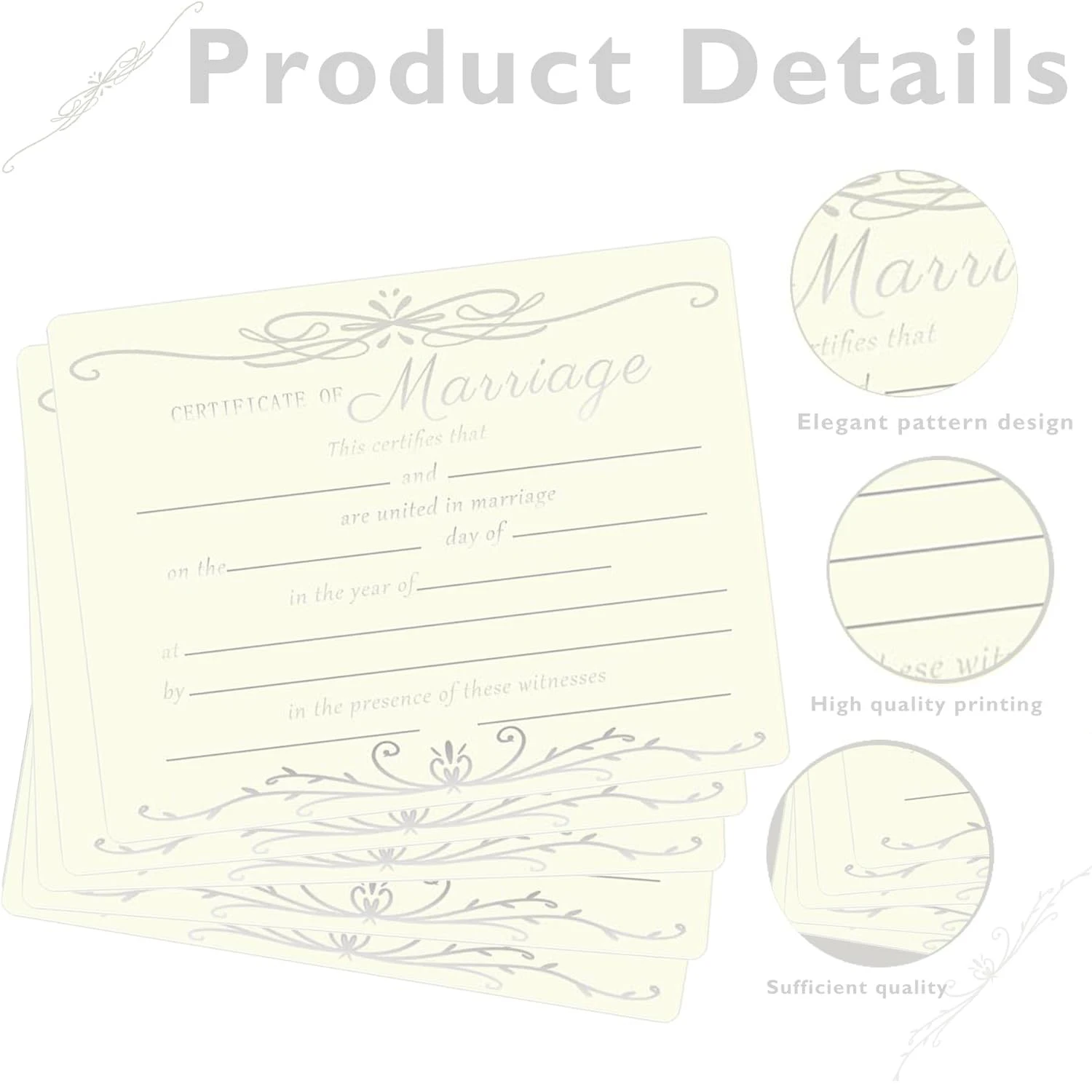 11 * 8.5 inch blank certificate paper wedding certificates blank wedding certificate for wedding ceremony proposals 2 pcs   ﻿