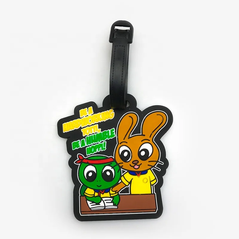 Personalized customization Custom soft rubber travel Gift Crew PVC soft luggage tag