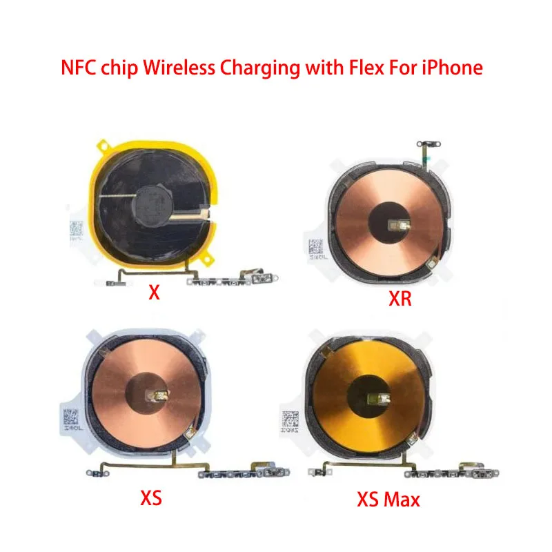 رقاقة شحن لاسلكية NFC مع حجم فليكس آيفون 11 برو ماكس 12 13 14 X XS XR ملصق لوحة الشاحن