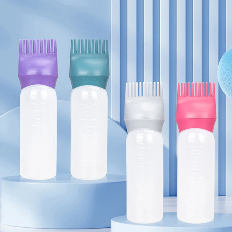 120ML Hair Dye Applicator Brush Bottles Dyeing Shampoo Bottle Oil Comb Hair Dye Bottle Applicator Hair Coloring Styling Tool