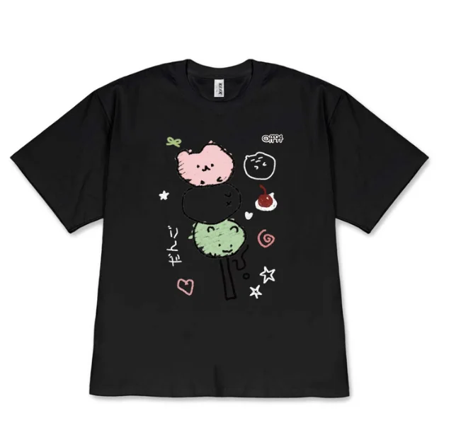 Funny Cute Animal Graphic T-Shirt for Men Women Casual Versatile Short Sleeve Cartoon Tee Shirt for Women Girls Korean Fashion