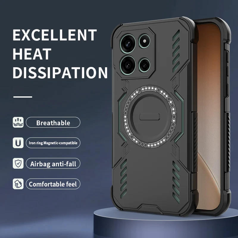 Für Oneplus Turbo 6 Nord6 Wärmeableitungsgehäuse, magnetisch, stoßfest, explosionsgeschützt, harte Acryl-Abdeckung für Oneplus Nord 6