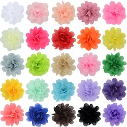 5cm 20pcs Chiffon Fabric Flowers Diy Headwear Corsage Decoration Sewing Clothing Hats Accessories Flower Head Wholesale