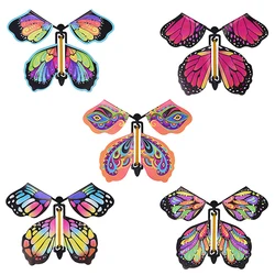 10 PCS Magic Wind Up Flying Butterfly Surprise Box Explosion Box in The Book Rubber Band Powered Magic Fairy Flying