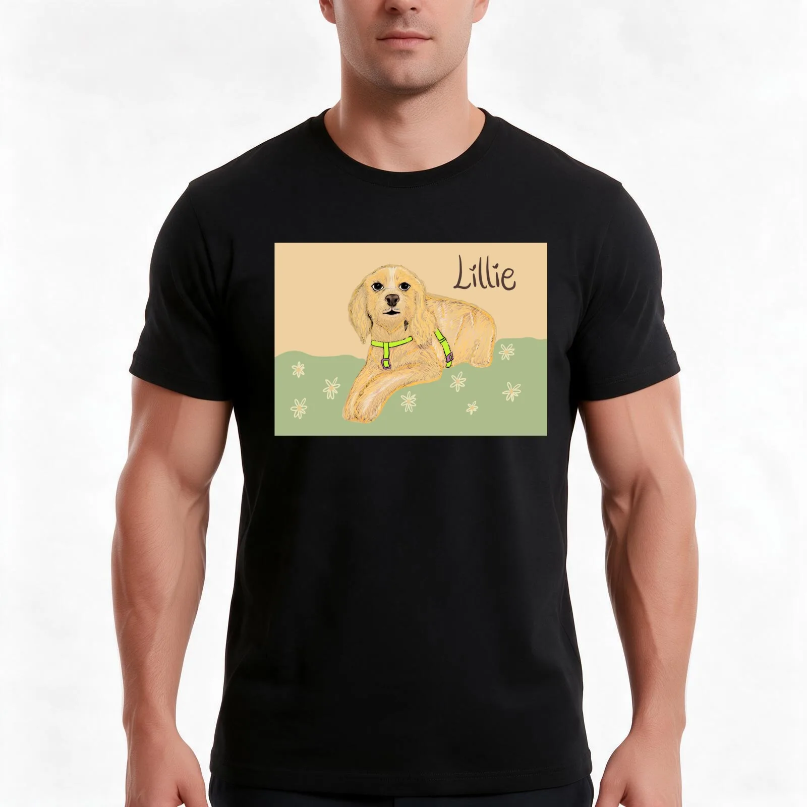 LILLIE T-Shirt, Summer Casual Cotton Tee, Oversized Streetwear Tops, Vintage Graphic Print, Loose Fit Short Sleeve, 100% Cotton