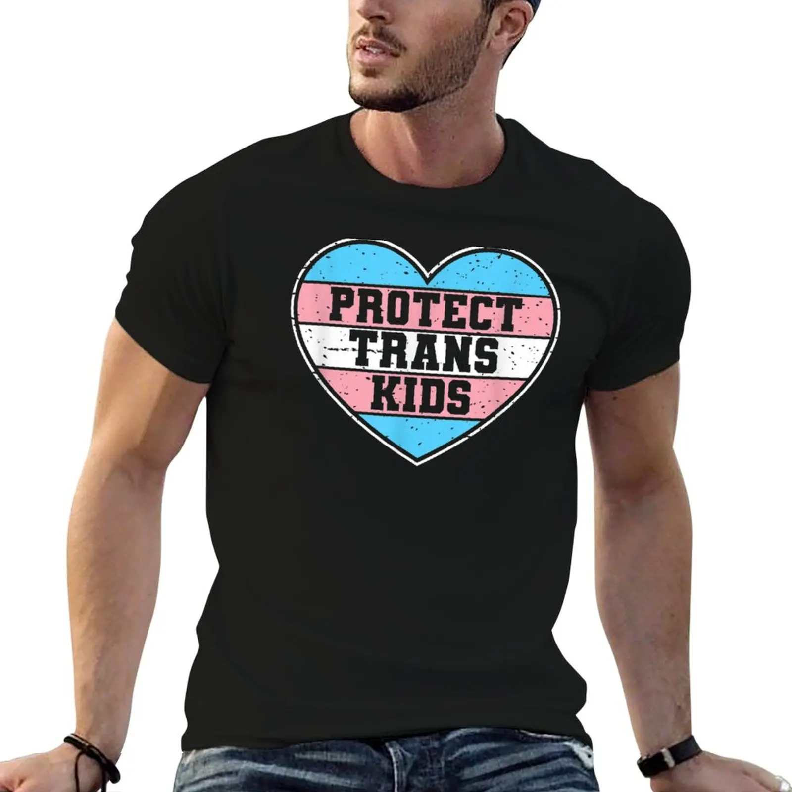 

Protect Trans Kids I Transgender LGBT Rights T-Shirt t shirt man cotton t shirts for man graphic tees cotton tshirt 100% T-shirt