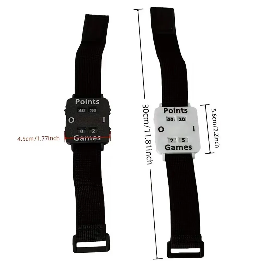 Plastic Mechanical Wrist Counter for Tennis and Padel Sports 5.6x5.6cm Display 30cm Total Length Adjustable Strap