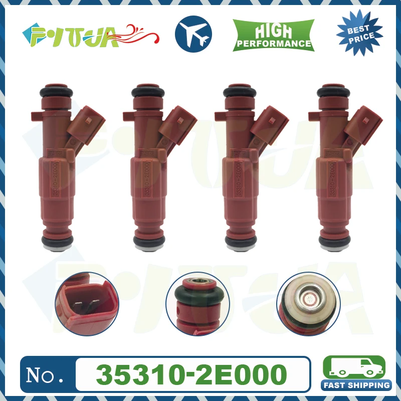 

4pcs Fuel injector OE 35310-2E000 Nozzle For Hyundai Elantra Kia 11-15 353102E000 Car Engine Valve Injection Fuel Injectors