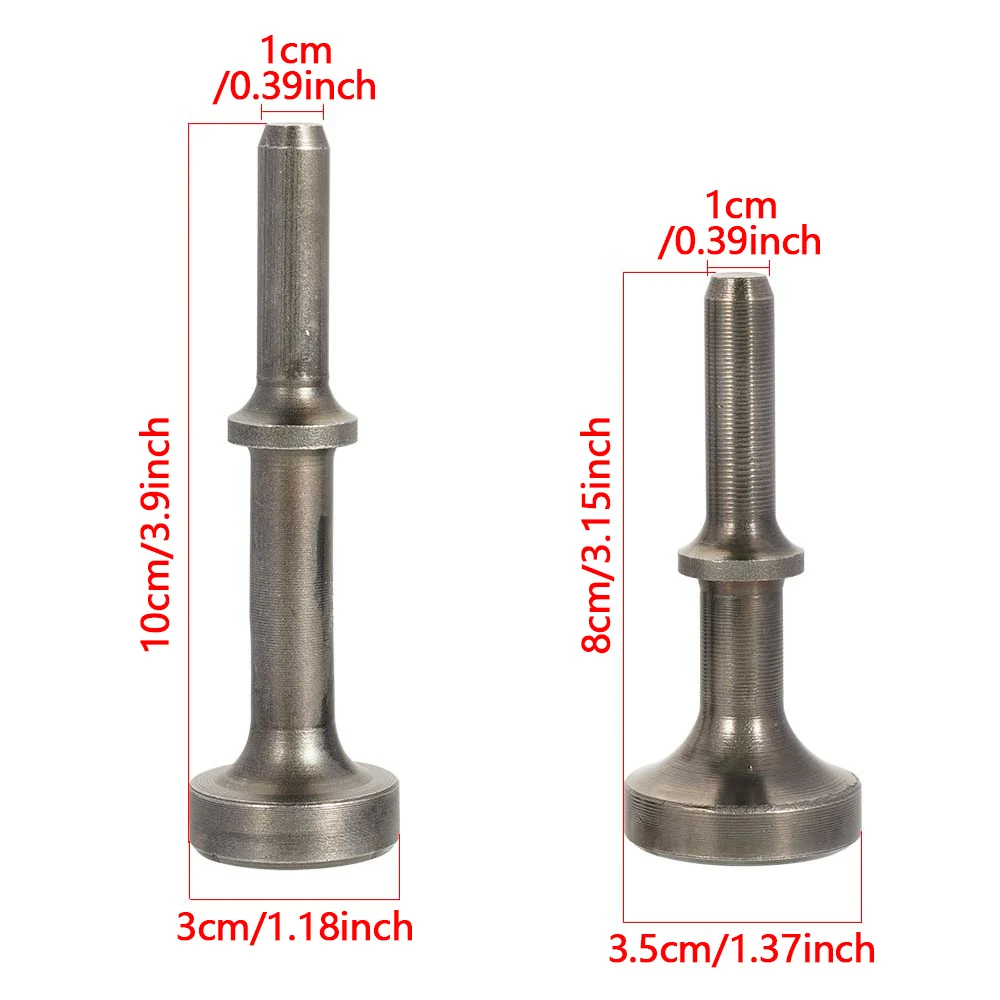 インパクトヘッド付き空気圧リベット,スチールスムージング,エアハンマービット,ビットヘッド,電動工具,80mm, 100mm, 1個