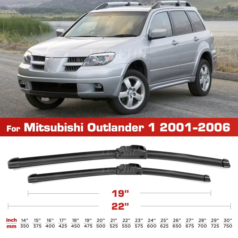 ممسحة لميتسوبيشي أوتلاندر CU ZE ZF 2001-2006 2002 2003 2004 2005 شفرات أمامية للزجاج الأمامي نافذة 22 "+ 19" #2