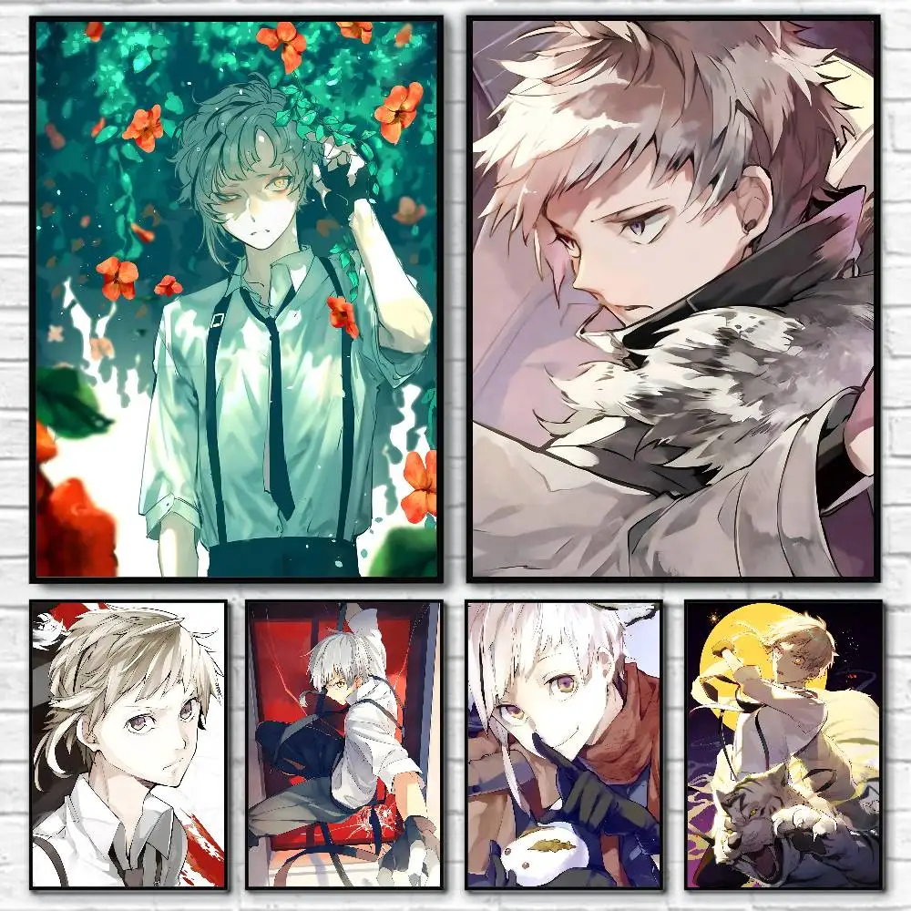 Anime B-Bungou Stray Dogs Nakajima Atsushi Posters Fancy Wall Sticker for Living Room Bar Decoration Wall Decor