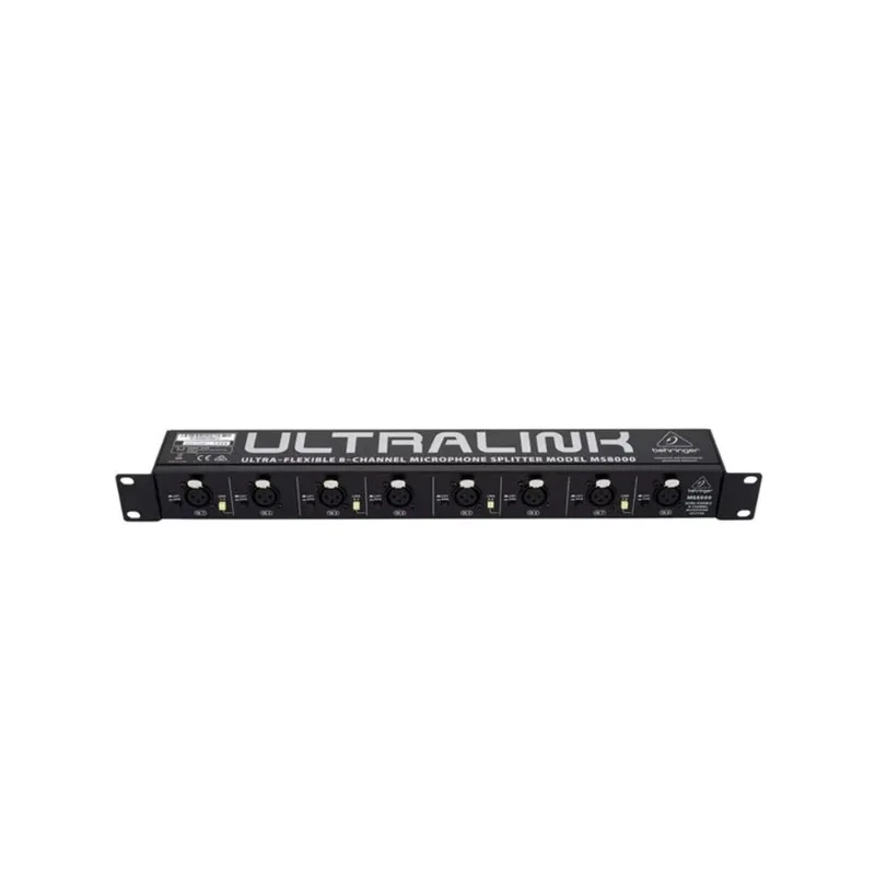 

Behringer Ultralink MS8000 8-Channel Microphone Splitter 8-in/16-out Stage Music Equipment Pa Sound System Studio Mic Splitter