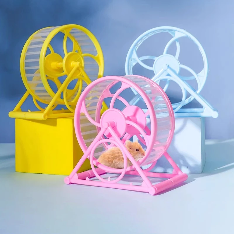 

1pcs Silent Hamster Running Wheel sports with Stable Stand for Golden Bear Hamsters Small Pet Supplies
