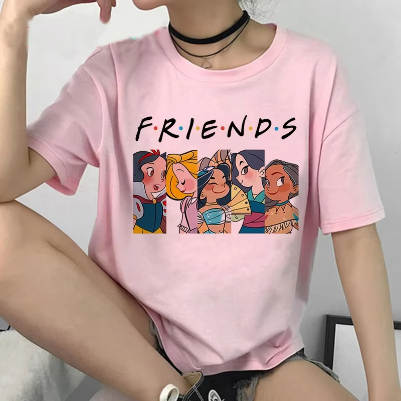 

Disney Cartoon Princess T Shirt Women Sleeping Beauty 90s Cute Girls T-shirt Funny Tshirt Printed Female Streetwear Tops Clothes