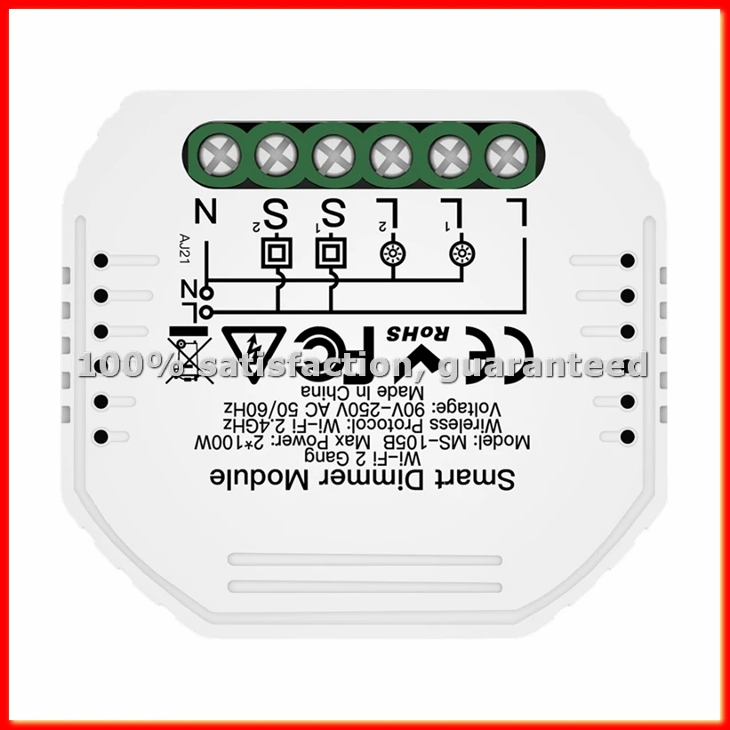 DIY Smart WiFi LED Dimmer Switch 2 Way Switch Voice Dimming Smart Switch for Smart Life Tuya APP-A13G