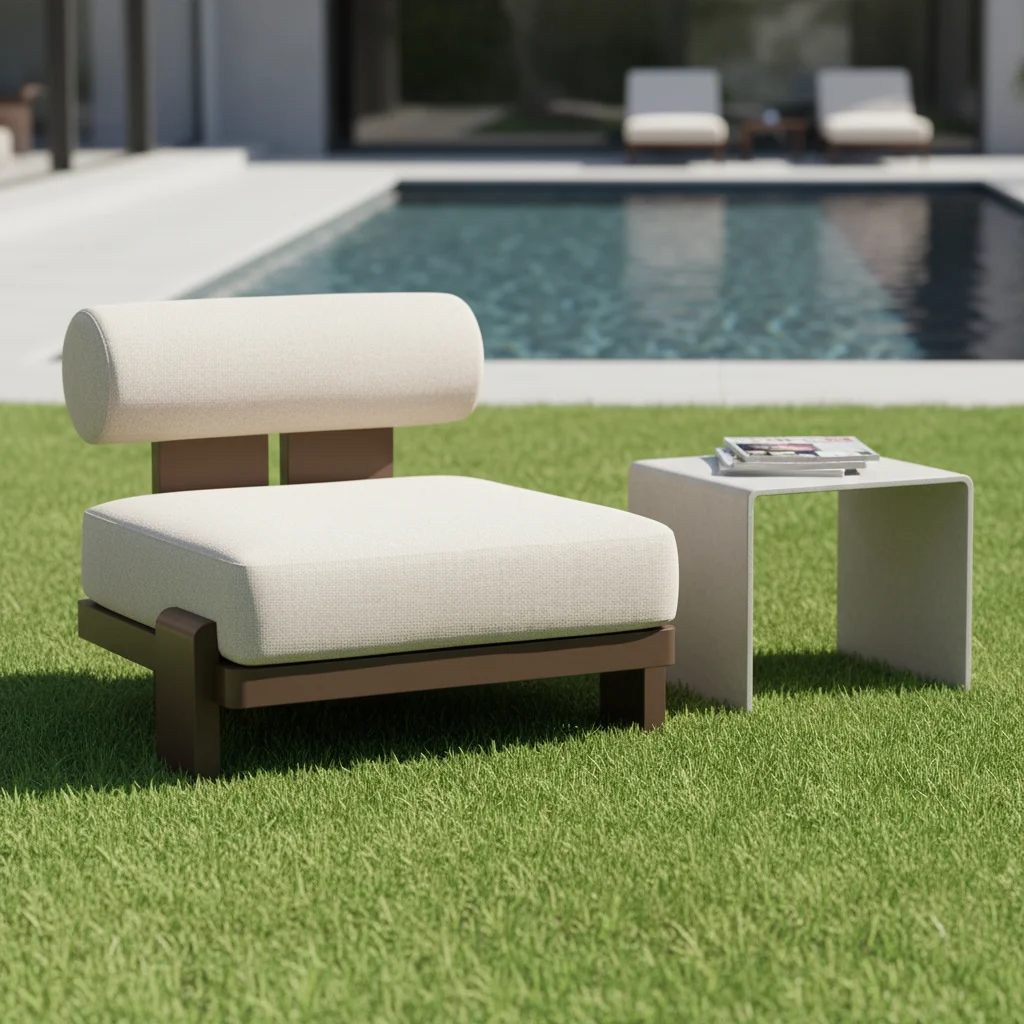 &Durable Comfortable Portable All Weather Modern Design Aluminum Outdoor Sofa Set for Hotel Patio or Villa Use