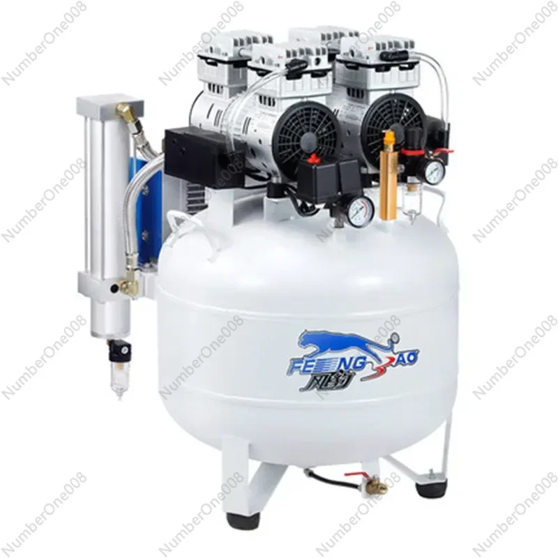 220V 550W/750W Dental Air Compressor Air Compressor Laboratory Use Vertical Oil-free Silent Dental Air Pump