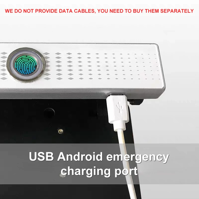 최고의 인식도어 전자식 침실용 자동 디지털 터치 아연 합금 USB 충전식 지문인식 스마트 캐비닛 잠금장치