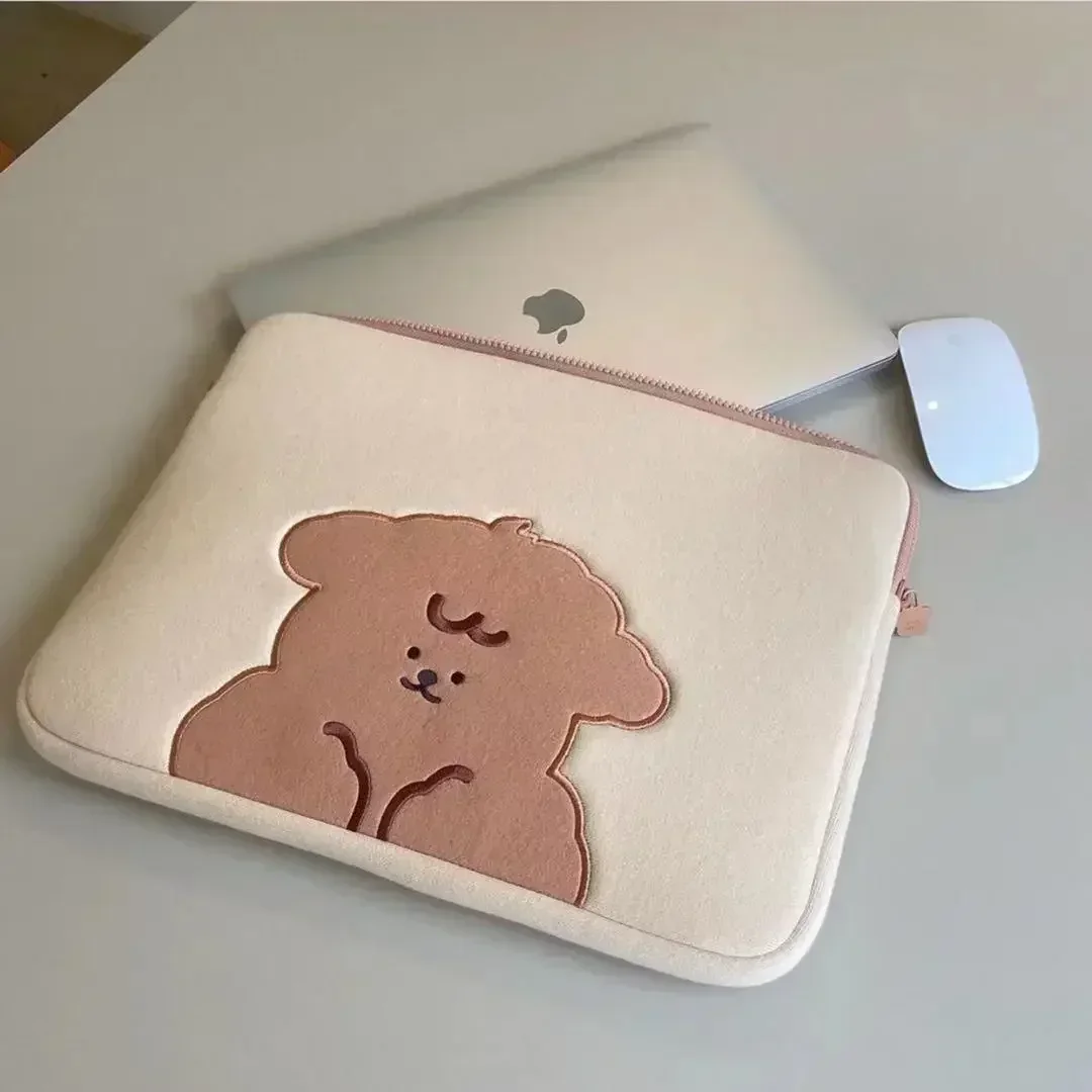 Leuke Cartoon Laptop Tablet Binnentas Tas voor Ipad Pro 10.5 11 12.9 Air 1 2 3 4 Sleeve Pouch voor Macbook Ipad 9.7 10.2 10.9 Inch