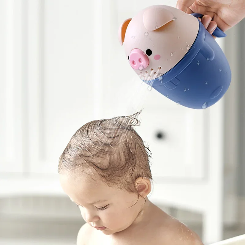 

Child Cute Cartoon Baby Bath Caps Toddle Shampoo Cup Children Bathing Bailer Baby Shower Spoons Washing Hair Cup Kids Bath Tool