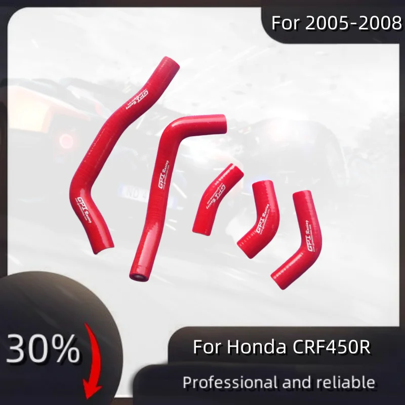 

For Honda CRF450R 2005-2008 CRF 450 R Silicone Radiator Hose Pipe Tube Kit 2005 2006 2007 2008