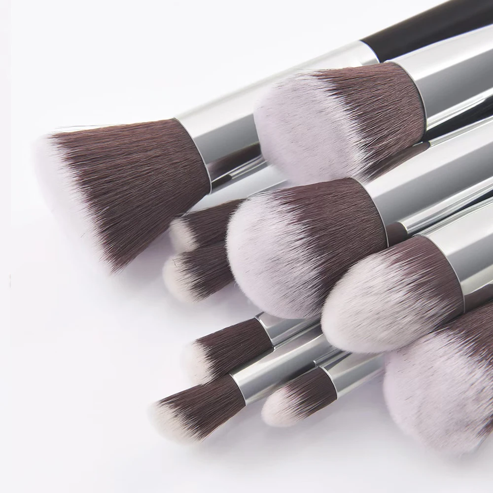 10PCs Minin Makeup Brush Set Cosmetict Makeup For Face Make Up Tools Women Beauty Professional Foundation Blush Eyeshadow