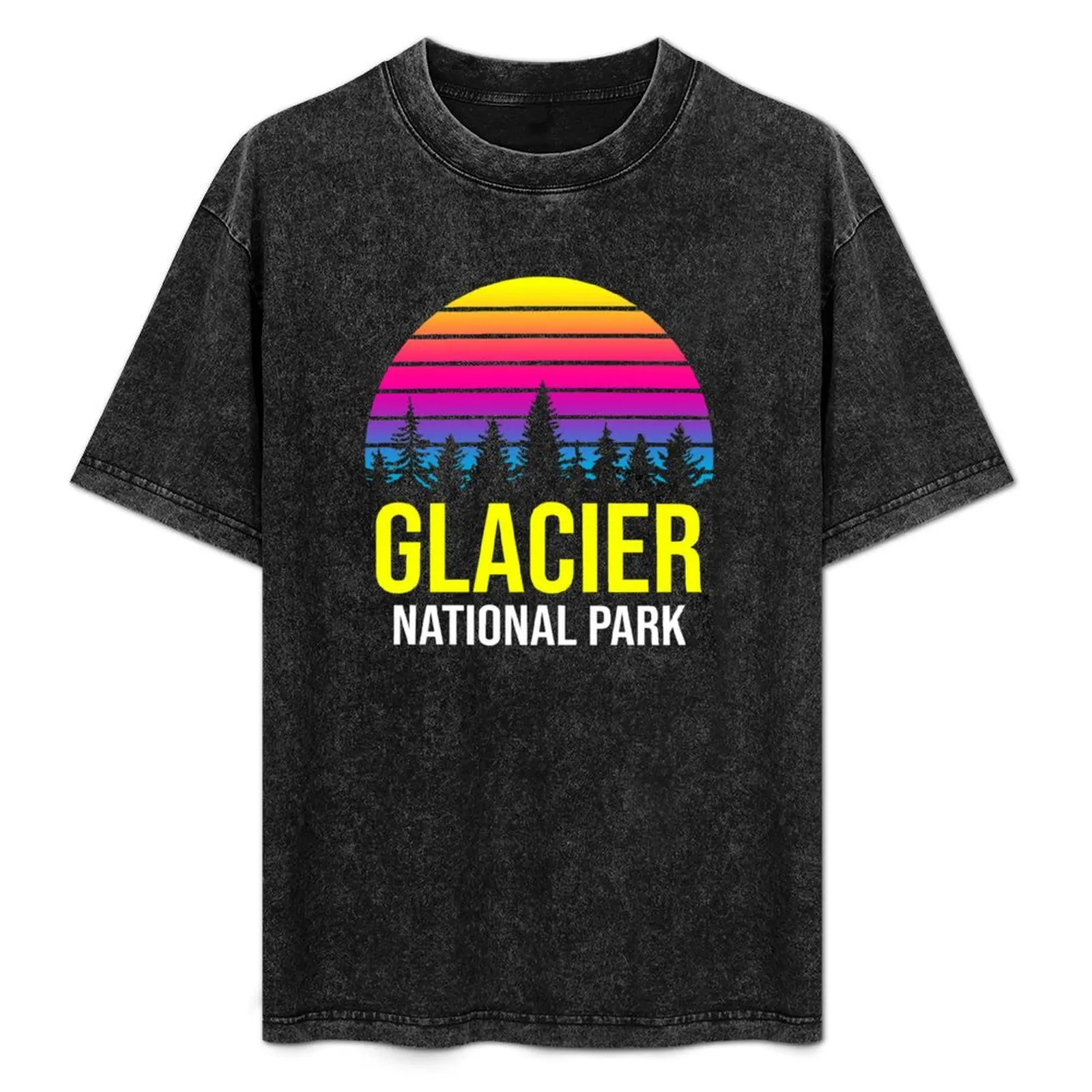 

Glacier National Park T-Shirt No Iron Casual Short Sleeve Top
