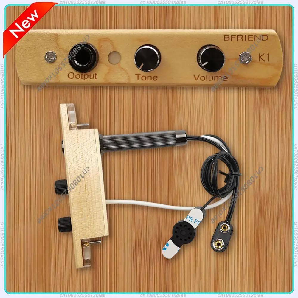 Cajon Box Drum Preamp/Pickup with Tone Volume Control Musical Instrument Pickup Output Jack Percussion Instruments Accessories