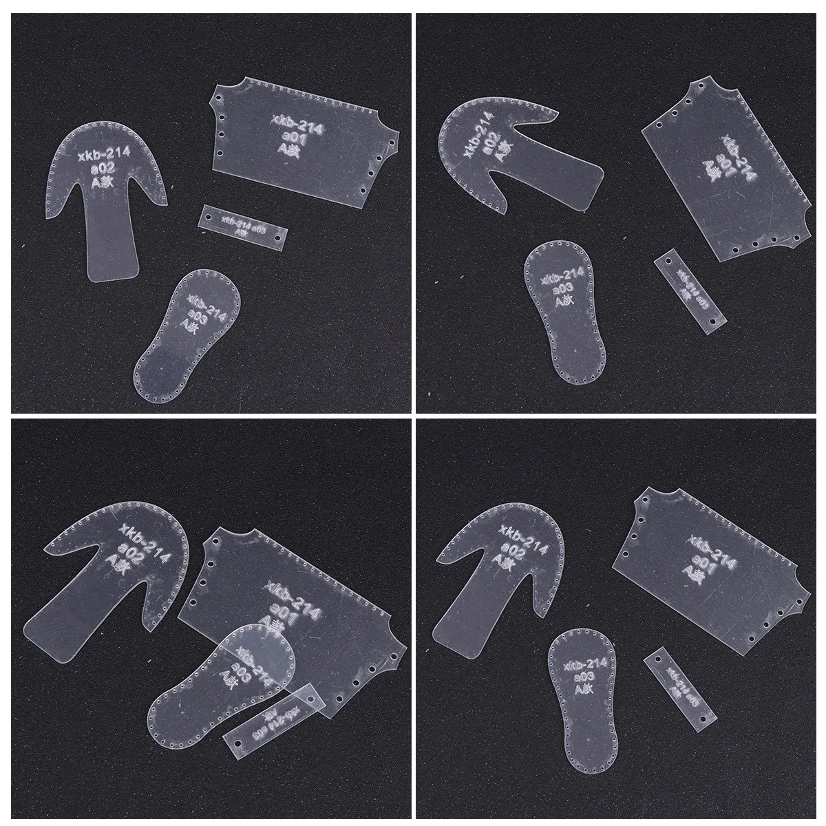 1Set Acrylic DIY Boots Pendants Template High Stress Resistance Optical Clarity Pattern Stencil for Jewelry Craft