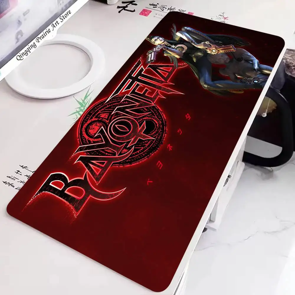 Action Game B-Bayonetta Mousepad Non-slip Suitable For Office Computers Laptops E-sports Game Desk Mats XXL Keyboard