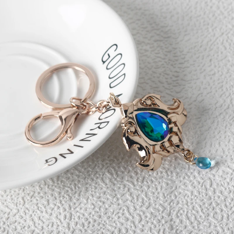 LLavero de juego figura de Anime Arlecchino Collar insignia colgante llaveros lindos llaveros con incrustaciones de diamantes de imitación The Knave accesorios de Cosplay