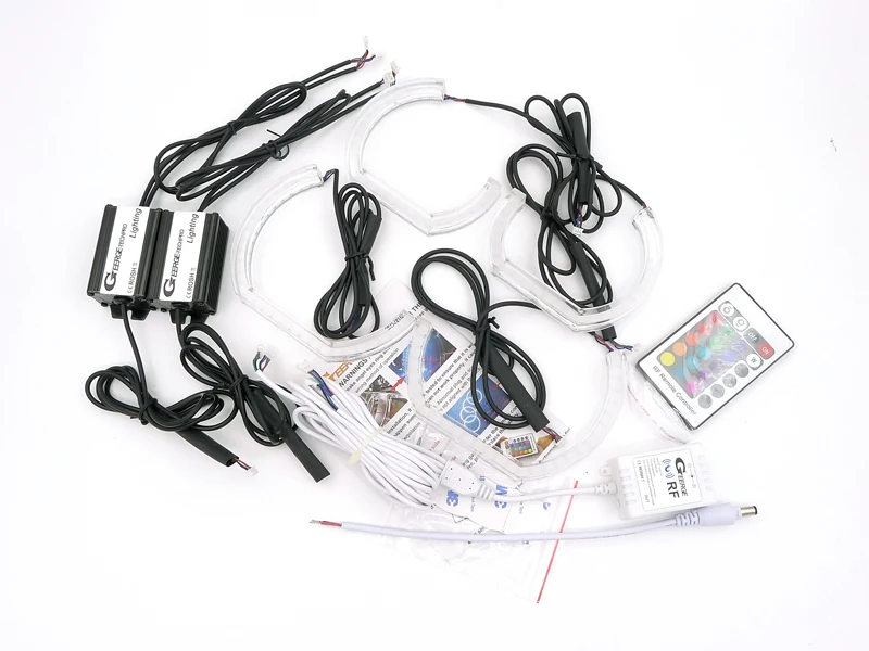 لسيارات BMW E36 E38 E39 Z3 ضوء النهار RF عن بعد بلوتوث App الترا برايت متعدد الألوان DTM نمط RGB LED عيون الملاك عدة خواتم هالة #3