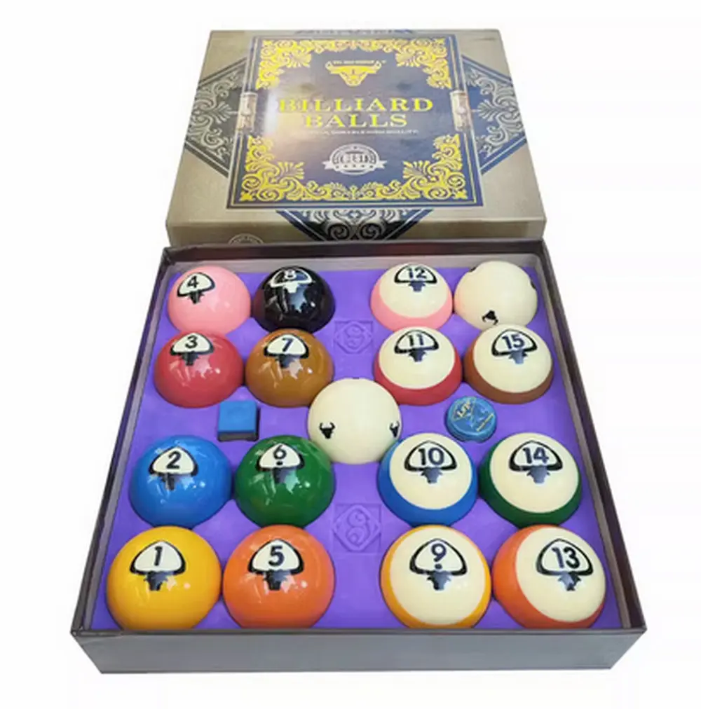 Yalexang-Juego de billar de resina, Set de 17 bolas de 2-1/4 ", Best BULL