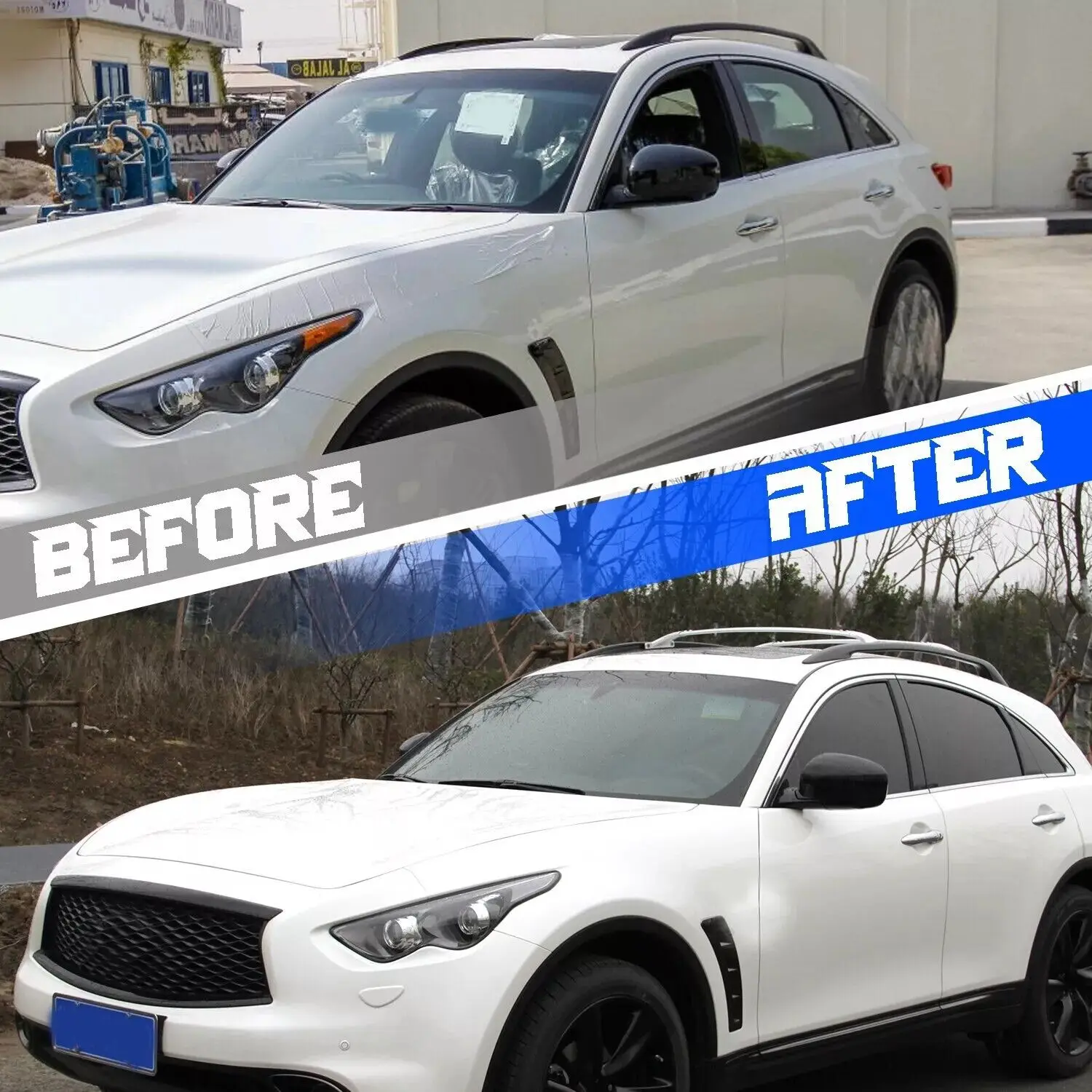 2PCS fit for Infiniti FX 35 37 50 QX70 2009-2019 Crossbars cross bars Roof Rail Rack Aluminum Alloy