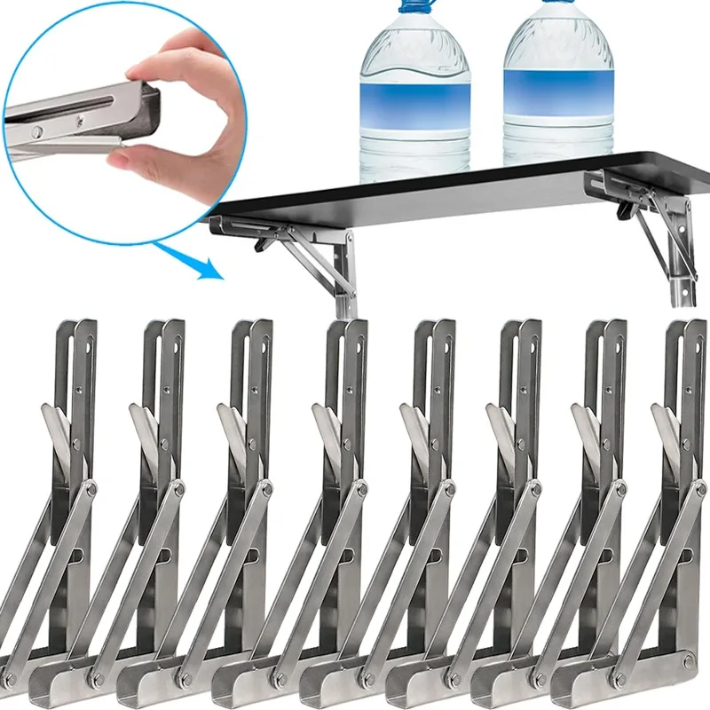 Multiple Sizes Triangle Folding Angle Bracket Heavy Duty Support Adjustable Wall Mounted Shelves Table Desk Hardware
