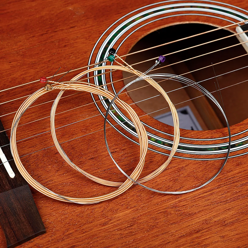 

1Set Guitar Strings High Grade Phosphor Bronze Stainless Steel Acoustic Classical Folk Guitar Strings Set Warm Resonant Tone