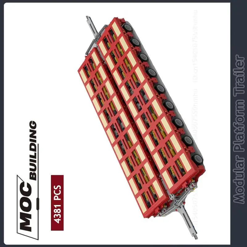 

Модульная платформа, прицеп MOC, строительные блоки, транспортные технологии, грузовик, сделай сам, сборочные кирпичи, креативные игрушки, коллекция подарков